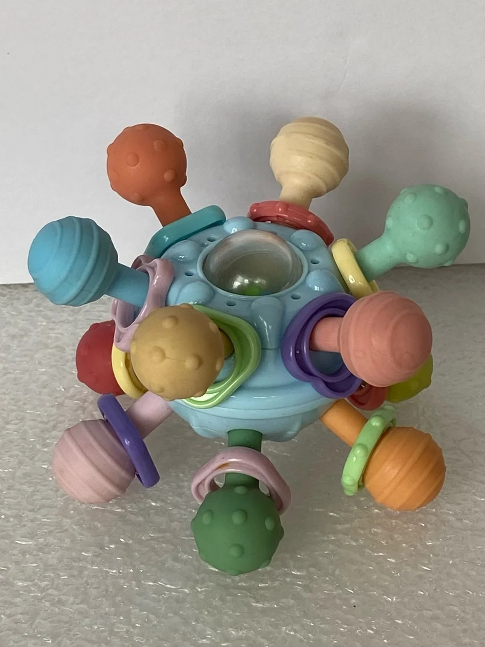 Baby Teething Toy Silicone Teether Rattle Sensory Montessori Infant Toy